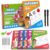 Coogam 6Pcs Magic Grooved Writing Practice for Kids, Grooved Handwriting Copybook with Pens, Learn to Write Number Letter Tracing Workbook for Kids Age 3-8 Preschool Learning Activities