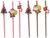 COOK CONCEPT, KV7273, Festive Reusable Stainless Steel Straw, Ideal for Cocktails and Smoothies, Easy to Clean, Eco-Friendly, Size: 4, Colour: Multicoloured