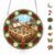 Cookie Baking Acrylic Suncatcher Puzzle Stained Glass Style Window Hanging, Cookbook Dough and Gingerbread Scene with Poinsettia Border, Baker Gift for Women, Christmas Tree Ornament
