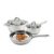 Cookware Set Stainless Steel Pots and Pans Cooking Ware with Stockpot Saucepan Saute Fry Pan with Lids Kitchenware