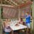 Coolaroo Outdoor Roller Shade with Wand – 95% UV Block Breathable Light Filtering Shade for Patio or Porch, Fade-Resistant, Easy-Clean Fabric, 10ft x 8ft, Walnut