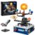 Cooldele Hand-Cranked Solar System Building Set with Light, Pcs STEM Rotating Space Exploration Building Kit with 9 Planets and Rocket, Xmas Birthday Gifts for Boys and Girls Ages 6+