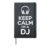 Cool DJ Art For Men Women Disc Jockey Music Producer EDM DJ Hardcover Journal, Black