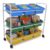 Copernicus BB005-9 Leveled Reading Book Browser Cart with 6 Large Divided and 3 Open Tubs
