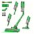 Cordless Vacuum Cleaner, 550W 45KPA 50Mins Rechargeable Battery, Stick Cordless Vacuum with Bendable Wand, Anti-tangle Brush, Extended Foldable to 90°, Handheld Vacuum Cleaner for Home/Pet (Green)