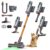 Cordless Vacuum Cleaner, 650W 55KPA 70Mins Vacuum Cleaners for Home, Upgraded Stick Vacuum with 3.3Ft Extendable Hose, LED Touch Screen, Wall Charging Station, Auto Mode for Carpet Pet Hair Hard Floor