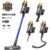 Cordless Vacuum Cleaner, Upgraded 650W 55KPA 70Mins Cordless Stick Vacuum Cleaner with Flexible Hose,Self-Standing,Touch Screen, Anti-tangle Wireless Vacumm Cleaners for Home/Pet Hair/Carpets/Floors