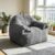 Corduroy Oversized Bean Bag Armchair for Adult Memory Foam Filler Bedroom Living Room Indoor Cozy Lazy Sofa Furniture Gray