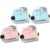 CORHAD 4pcs Wear Resistant Plastic Math Stamp Roller for Students Lovely