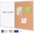 Cork Bulletin Board, 36 X 24 Inches White Magnetic Dry Erase Board, Large Wall Mounted Message Vision Notice Memo Pin Board for Office, Home and School