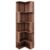 Corner Bookshelf 5 Tier L Shaped Fluted Display Shelf Freestanding Bookcase