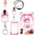 CORNER LACE Halloween Pink Bow Lanyard with ID Badges, Cute Ghosts Name Badges Holder with Neck Breakaway Lanyard Detachable Keychain Beaded for Teacher Nurse Office Students Women Gifts