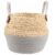 Corn Rope Storage Basket with Handles, Grass Laundry Hamper