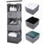 Corodo 6-Shelf Hanging Closet Organizer, Dark Gray