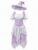 Cosplay.fm Women Forest Fairy Witch Costume Corset Lace Patchwork Dress with Wizard Hat Halloween Renaissance Elf Outfit Set