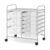 COSTWAY Rolling Storage Cart with 9 Drawer, Utility Cart with Metal Frame