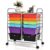 COSTWAY Trolley with 12 Stackable Drawers, Drawer Trolley, Rolling Container with Metal Frame and Shelf, Bathroom Trolley Storage Trolley for Office, Living Room (Colourful)