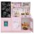 Costzon Kids Kitchen Playset, Wooden Pretend Cooking Toy Set w/Sound, Large Blackboard, Telephone, Microwave, Ice Maker, Dishwasher, Oven, Storage Space, Play Kitchen for Kids Ages 3+ (Light Pink)