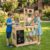 Costzon Outdoor Mud Kitchen for Kids, Wooden Kids Kitchen Playset w/Stoves, Sink, Faucet, Chalkboard, Storage Cabinet & Shelf, Cooking Accessories, Little Chef Play Kitchen for Boys Girls 3+ Years