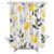 CosyBright Yellow Lemon Waterproof Shower Curtain for Bathroom Gray Leaves Polyester Fabric Shower Curtain Set with Hooks, Decorative Bath Curtain for Home Decor 60×72 in