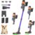 COTIAR Cordless Vacuum Cleaner, 120Mins Runtime with 2 Batteries, 500W 40KPa Vacuum Cleaners for Home, Green Light Anti-Tangle Brush & Wall Mount Charging, Lightweight for Pet Hair Carpet Hard Floors
