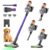 COTIAR Cordless Vacuum Cleaner, 500W 40KPa 60Mins Vacuum Cleaners for Home, Wireless Vacumm Anti-Tangle Rechargeable Vacuum with Green Light for Pet Hair/Carpet/Hardwood Floor, Purple