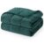 Cottonblue Minky Dot Weighted Blanket for Adults, Dark Green, 60×80 Inch, 15 lbs, Premium Glass Beads, Even Weight Distribution