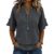 Cotton Gauze Tops for Women Cotton Linen Summer Flowy Gauze Fringe Shirts Organic Lightweight V Neck Boho Blend Blouses raw Causal Short Sleeve Vacation Outfits Camisetas para Mujer de Algodon