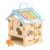 CoudarTitie Children Educational Game Wooden Activity House Toy with Shape Sorter Xylophone Animal Shape Matching Carry Handle Develops Early Learning and