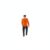 CoudarTitie Miniature Figure Architectural People, Man in Orange Shirt and Dark Pants, Walking Pose