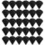 Coufce 20 Pcs Black Triangle Powder Puff Set
