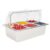 Countertop Ice Food Serving Display Container with Clear Roll Top Cover, Buffet Cold Serving Cooler Platter, Cooling Food Dishes Display Plate Case for Seafood Fruit Party Buffet Tray