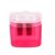 Covered Pencil Sharpener Compact Double Hole Colored Handheld Pencil Sharpener Suitable for Children Adults Students Schools Classes Families (C, 3.8x4cm)