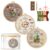Cozary Embroidery Kit for Beginners Adults – Complete Embroidery Set with 16 Colours Embroidery Thread, 3 Floral Pattern Fabrics, Bamboo Embroidery Hoop (20 cm), Scissors & Accessories – DIY