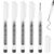 CQDAXUMY 5 Pack Long Nib Marker Pens, 20mm Long Head Deep Hole Markers Pen, Quick Dry & Waterproof Construction Markers for Metal, Deep Reach Permanent Paint Marking Pen for Woodworking Carpenter