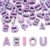 Craftdady 50pc Purple Letter Large Hole Beads Vowel A E I O U Bracelet Bead