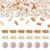 Craftdady 90Pc Natural Wood Beads Round Fish Spacer Bead for Jewelry Making