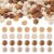 Craftdady 90Pcs Wooden Beads Cat Head Paw Round Shape Wood Beads for Crafts