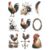 Craft Kreatively Decoupage Rice Paper A4 2-Pc Set (Rooster Collage)