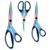 Craft Scissors All Purpose Heavy-duty,3 Pack, Blue Black