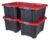 CRAFTSMAN 20-Gallon Heavy Duty Plastic Storage Bins with Lids, 4 Pack