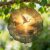Crane Wind Spinner, Nature Serene Sunset Water Summer Gold Metal 3D Outdoor Wind Sculptures Ornaments Gifts for Garden Porch Lawn Patio Party Decor 12 Inch