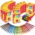 Crayons 24 Count, 24 Pack Crayons Bulk of 24 Colors, Premium Crayon for Toddlers & Kids, Art & Back to School Supplies for Kid, Durable & Non Toxic Crayon Kids Party Favors for Classroom & Home