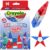 CreateOn Crayola Red, White & Blue Magnetic Tiles 14pc, Building Set for Kids, Magnetic Toy, Travel Toys, Classroom Sensory Toy Blocks, STEM & Montessori Tools for Boys & Girls Ages 3+, 14-Piece Set