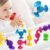 CreateView Toddlers Suction Cup Toys, High Chair Toys for Babies, Bath Toys for Kids Ages 1-3, Airplane Baby Essentials Starter Montessori Stocking Stuffers Travel Car(12-Large)