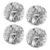 CREATIEE-PRO 4Pcs Cheerleading Pom Poms Cheerleader Pompoms, Silver