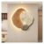 Creative Hanging Clock with LED Light, Irregular Imitation 3D Wall Art Decor, Simple Art Decorative Clock for Home, Restaurant, Hotel(Orange,15.7×15.7in)