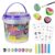 Creativity for Kids Chalk n’ Rock Bucket Kit | Draw Chalk Designs and Paint 20 Rocks | Fun DIY Sidewalk Art and Outdoor Activity for Kids | Summer Activites for Kids (Ages 6+)