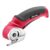 Creddux Cordless Electric Scissors, 4.2V Cardboard Cutter Tool for Cardboard Carpet Leather Packages Plastic with Rechargeable Battery Red