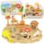 Crelloci Double-Layer Pet Magic Sand Playset, 2 Colors Magnetic Sand Sensory Bin with Cat & Dog Figures, Mess-Free Sand Toy Kit for Kids, Creative Sensory Play, Gift for Boys & Girls Age 3+
